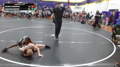 90/95 Round 2 - Jonathan Brown, Grizzlies Wrestling Club vs Adonis Anderson, Summerville Take Down