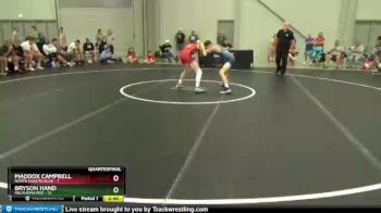 100 lbs Quarters & 1st Wb (16 Team) - Maddox Campbell, North Dakota Blue vs Bryson Hand, Oklahoma Red