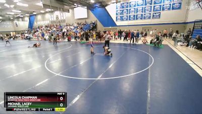 79 lbs Champ. Round 2 - Lincoln Chapman, Riverton Wolf Pack Wrestling vs Michael Lacey, Jayhawk Wrestling
