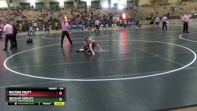 120 lbs Round 2 - Rhyder Pratt, Maximum Velocity vs Beckam Kerley, Knights Wrestling Club