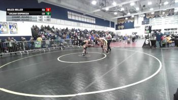 138 lbs Champ. Round 3 - Julian Espinoza, Cerritos vs Miles Miller, Peninsula