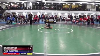 103 lbs Cons. Semi - Brianne Graves, North Central College vs Paige VanSetters, Alma
