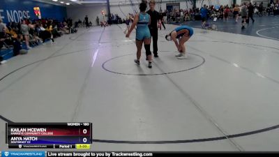 180 lbs Semifinal - Kailan McEwen, Hawkeye Community College vs Anya Hatch, Southeast CC