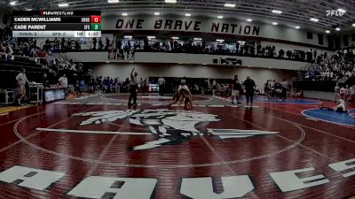 175 lbs Round 1 (16 Team) - Cade Parent, St Francis School vs CADEN MCWILLIAMS, Commerce Hs