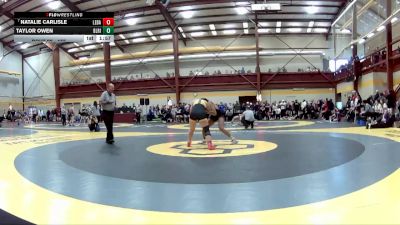 155 lbs Champ. Round 1 - Natalie Carlisle, Lebanon HS vs Taylor Owen, Black River