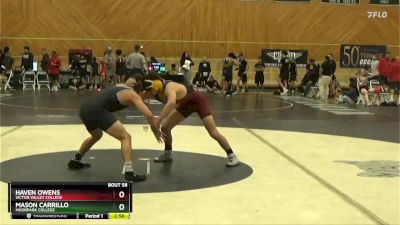 133 lbs Quarterfinal - Haven Owens, Victor Valley College vs Mason Carrillo, Moorpark College