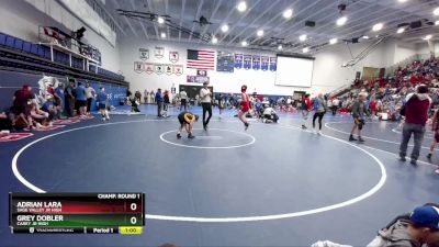 100 lbs Quarterfinal - Adrian Lara, Sage Valley Jr High vs Grey Dobler, Carey Jr High