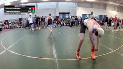 100 lbs Quarterfinal - Brady Zabriskie, Richmond Wrestling Club vs Landon Warren, VB FIGHTHOUSE