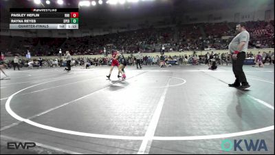 97 lbs Quarterfinal - Lillie Cariker, Collinsville Cardinal Youth Wrestling vs Lexi Ledford, Chandler Takedown Club