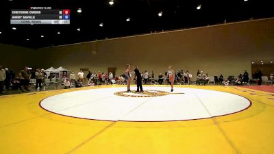 120 lbs Cons. Semis - Peyton McElfresh, OK vs Cara Prock, OK