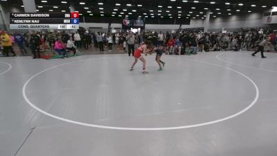 120 lbs Cons. Quarters - Carmen Davidson, SlyFox Wrestling Academy vs Kenlynn Nau, Michigan