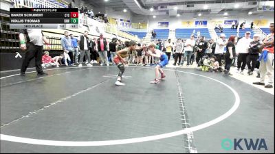 73 lbs 3rd Place - Baker Schubert, Chandler Takedown Club vs Hollis Thomas, Raw Wrestling Club