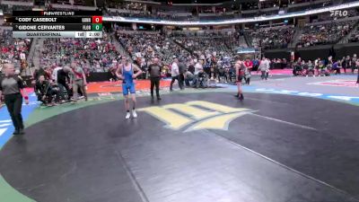 126-3A Quarterfinal - Cody Casebolt, Gunnison vs Gidone Cervantes, Florence High School