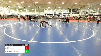 48 lbs Round Of 16 - Jace Oliver, Warwick PAL vs Naim Whitley-Dumpson, Grizzlies Wr Ac