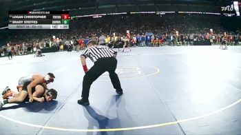 D2-132 lbs Champ. Round 1 - Logan Christopher, Fenton HS vs Brady Steffes, Coopersville HS