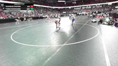 D1-144 lbs Quarterfinal - Blakelee Bastien, Luxemburg-Casco vs Torin Kuokkanen, Waukesha West