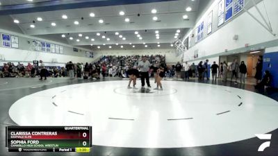 190 lbs Quarterfinal - Clarissa Contreras, Eastvale Elite vs Sophia Ford, Camarillo High School Wrestlin