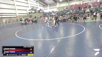 102 lbs Cons. Round 2 - Logan Maher, PA vs Ayden Tokita, ID