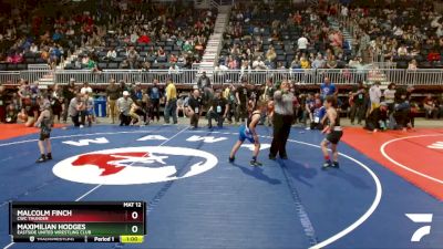 85 lbs 2nd Place Match - Malcolm Finch, CWC Thunder vs Maximilian Hodges, Eastside United Wrestling Club