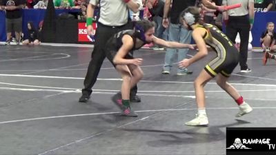 75 lbs Semifinal - Emma Kirk, Slyfox vs Addyson Harding, Hays Wrestling Club