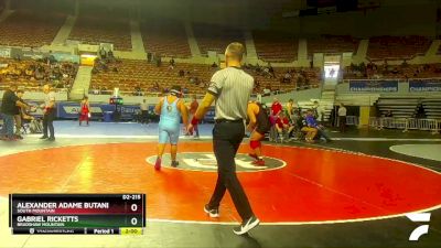 D2-215 lbs Champ. Round 1 - Gabriel Ricketts, Bradshaw Mountain vs Alexander Adame Butanda, South Mountain