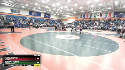 184 lbs Champ. Round 1 - Joesph Toner, Ferrum College vs Nawab Singh, Ozarks