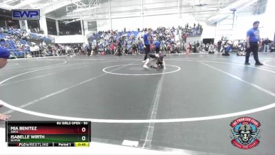 50 lbs Cons. Semi - Mia Benitez, JUIC3 vs Isabelle Wirth, SlyFox