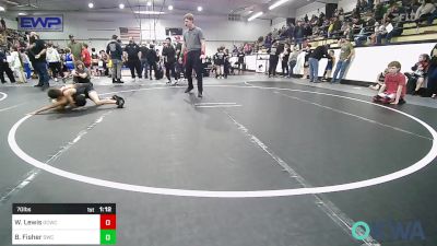 70 lbs Quarterfinal - Walker Lewis, Dark Cloud Wrestling Club vs Beau Fisher, Salina Wrestling Club