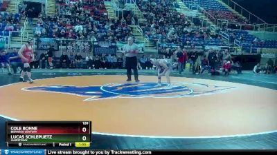 120 lbs Cons. Round 2 - Cole Bohne, Bismarck Century vs Lucas Schlepuetz, Jamestown