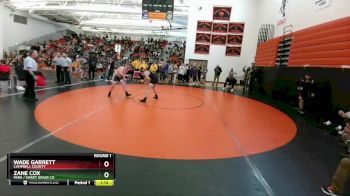 195B Round 1 - Wade Garrett, Campbell County vs Zane Cox, Park / Sweet Grass Co