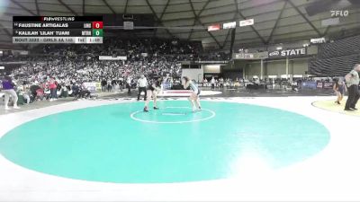 Girls 4A 145 lbs Champ. Round 2 - Kalilah `Lilah` Tuani, Mount Rainier (Girls) vs Faustine Artigalas, Lincoln (Seattle) (Girls)