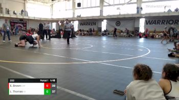 200 lbs Round 5 (6 Team) - Leila Thomas, Indiana INFERNO GOLD vs Ella Brown, Charlies Angels Pink