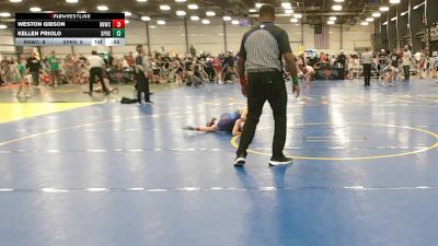64 lbs Round 5 - 4:00pm Saturday - Kellen Priolo, Terps XPress vs Weston Gibson, Ranger Wrestling Club