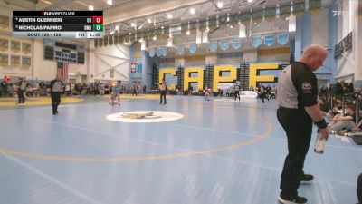 126 lbs Quarterfinal - Nicholas Papiro, Delaware Military Academy vs Austin Guerrieri, Cape Henlopen H S