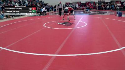160 lbs Quarterfinal - Masyn Patrick, Holdingford vs Nathan Blaschko, Tri-City United