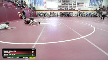 175 lbs Cons. Round 5 - Will Whalen, INDIANOLA vs Sage Wilson, STALEY