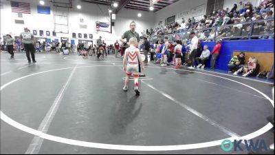 43 lbs Consi Of 8 #2 - Gage Mauzerall, Lexington Wrestling Club vs Finlee Kieltyka, Blanchard Wrestling Club