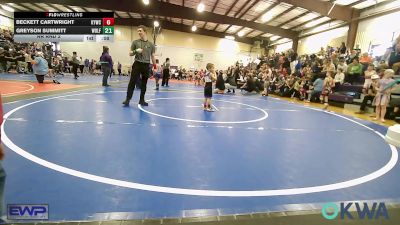 37-40 lbs Rr Rnd 2 - Ryder Scott, Verdigris Youth Wrestling vs Barlow Schubert, Chandler Takedown Club