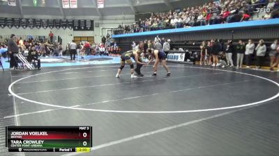 145 lbs Quarterfinal - Tara Crowley, Center Point-Urbana vs Jordan Voelkel, Benton