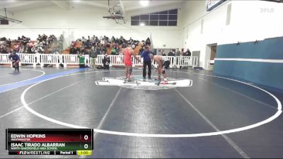 215 lbs Cons. Round 2 - Isaac Tirado Albarran, North Bakersfield High School vs Edwin Hopkins, Westminster