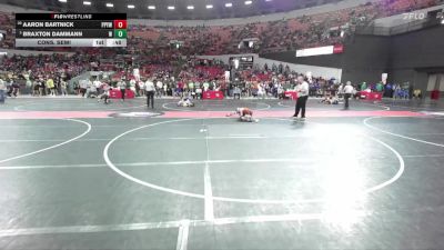 82 lbs Cons. Semi - Braxton Dammann, Auburndale vs Aaron Bartnick, Poynette Panther Youth Wrestling