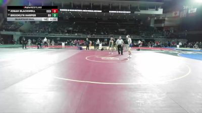 120 lbs Quarterfinal - Jonah Blackwell, Central Catholic vs Brooklyn Harper, Rio Americano