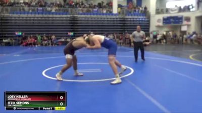 215 lbs Champ. Round 2 - Joey Keller, Springfield (Holland) vs Itzik Semons, Columbia City