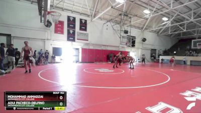 184 lbs Cons. Round 3 - Mohammad Ahmadzai, Sacramento City College vs Aoui Pacheco-Delfino, Sacramento City College