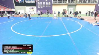 144 lbs Cons. Round 1 - Julian Lowe, Alabama Takedown Academy vs Matthew Dimen, Middletown Youth Wrestling Club