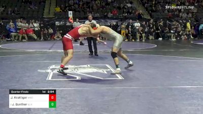 174 lbs Quarterfinal - Jared Krattiger, Wisconsin vs Joey Gunther, Illinois