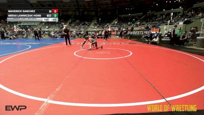 89 lbs Consi Of 8 #2 - Maverick Sanchez, Rough House vs Mekai Lawniczak Hons, Westshore Wrestling Club