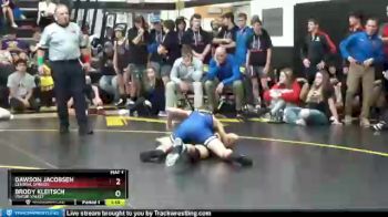 106 lbs Quarterfinal - Brody Kleitsch, Wapsie Valley vs Dawson Jacobsen, Central Springs