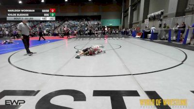 50 lbs Quarterfinal - Harleigh Workman, Fallon Outlaws Wrestling Club vs Khloe Bledsoe, Rising Kingz