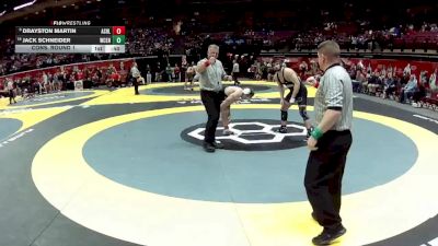D1-215 lbs Cons. Round 1 - Jack Schneider, Wester. Central vs Drayston Martin, Ashland